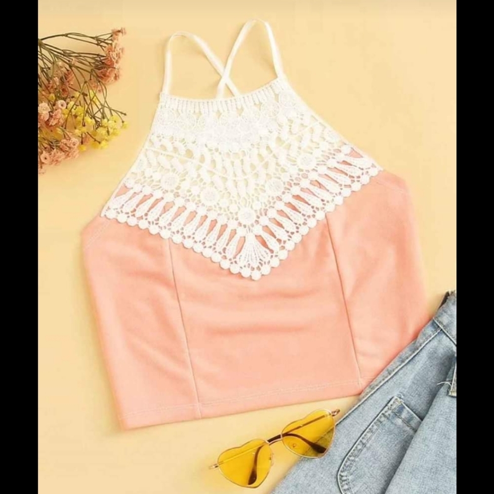 Pink crop top